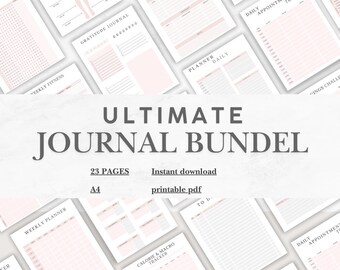 All-in-One Digital Planner 2025, BUNDLE Digital Journal, Fitness Planner, Weekly, Daily,   Workout, Meal, finance, budget, study, A4,PDF