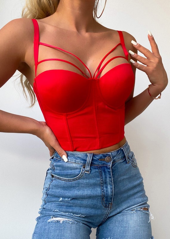 【Badee】Corset Crop Top Corset Style Bustier, Crop Top, Corset Make Waist Smaller