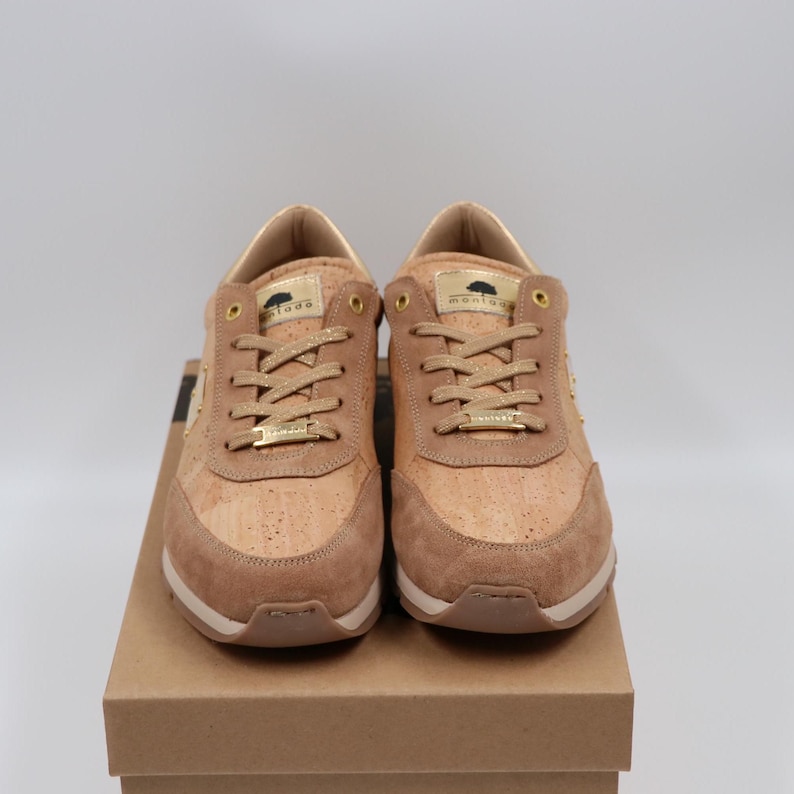 CORK CASUAL SHOES Unisex Sneakers from Portugal Cork footwear Lace-up sneakers Natural Cork Ecologic Gift Him, Gift Her,