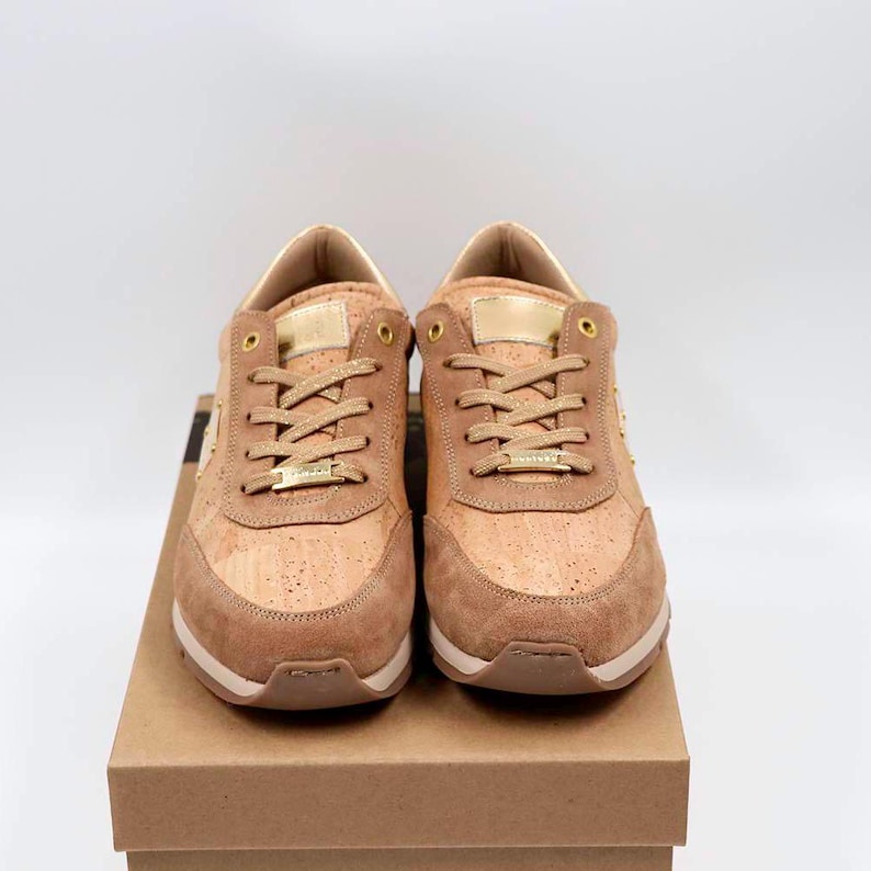 CORK CASUAL SHOES Unisex Sneakers from Portugal Cork footwear Lace-up sneakers Natural Cork Ecologic Gift Him, Gift Her,