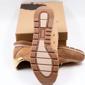 CORK CASUAL SHOES Unisex Sneakers from Portugal Cork footwear Lace-up sneakers Natural Cork Ecologic Gift Him, Gift Her,