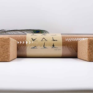 Natural Cork Yoga Mat,Yoga Mat,Pilates Mat,Exercise Mat, Made in Portugal, Natural Cork,Cork Yoga Accessories, Anti-Slip, Durable, Stylish