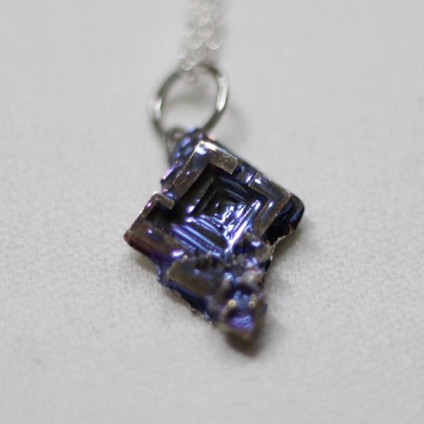 Handmade Bismuth Necklace Crystal Pendant