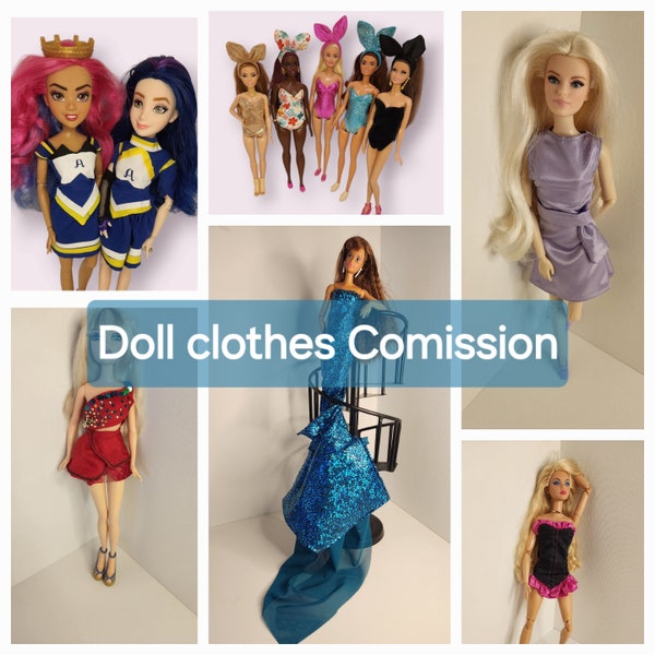 Custom Barbie (11.5in) doll clothes commission