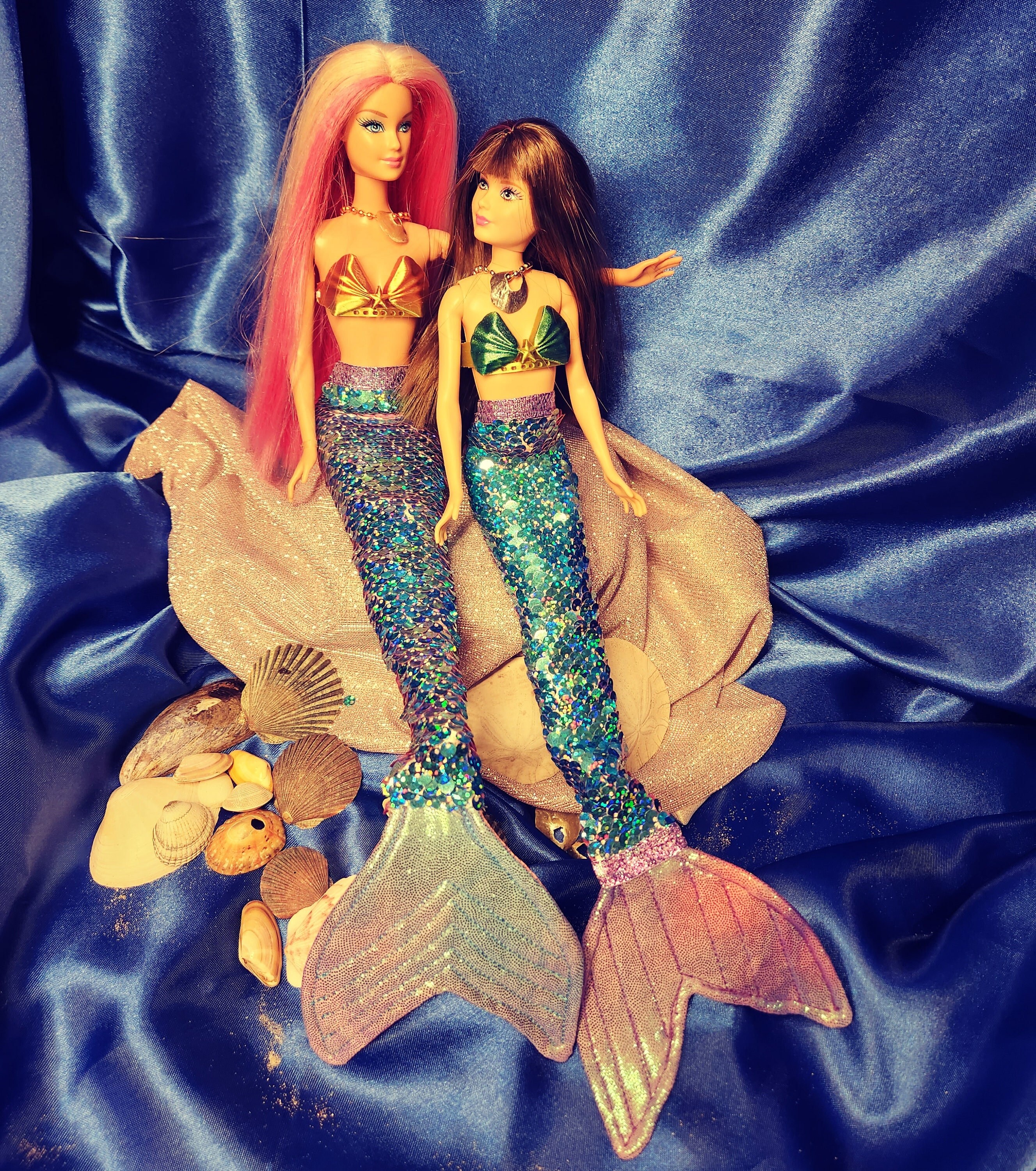 A barbie Included Mermaid Doll With Tail/fin and 3D Printed