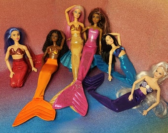RARE 2010 Disney Mattel Ariel Little Mermaid Barbie Doll Swimming Action,  Moving