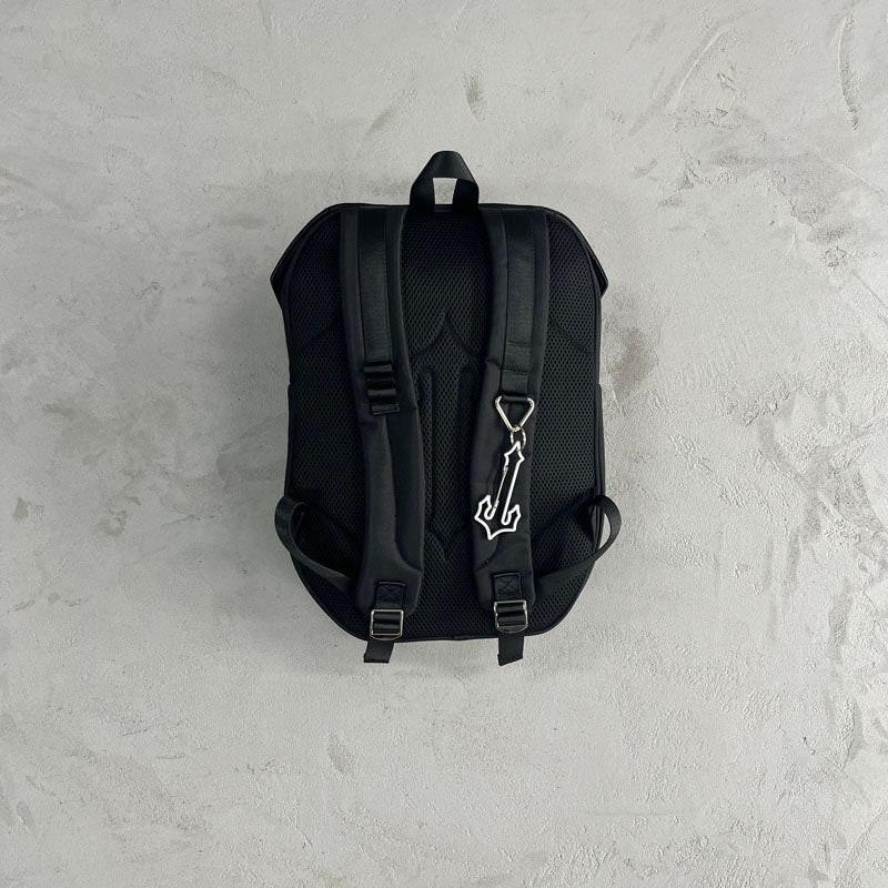 Trapstar Backpack Metal Black Label Buckle Punk Shoulder Bag Etsy