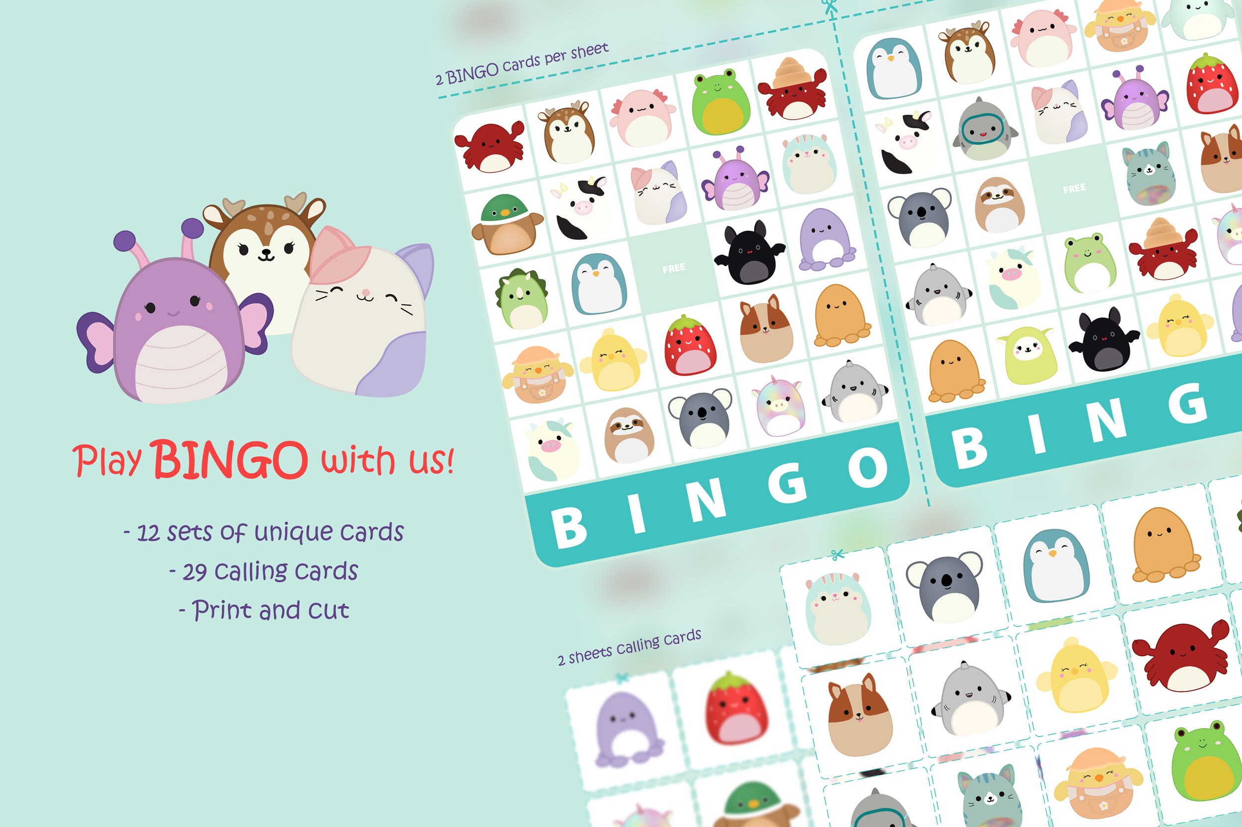 Squishmallows BINGO Squishmallows Bingo Printable Bingo Etsy M??xico