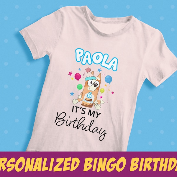 Bluey Bingo Personalized birthday design, Cricut/Silhouette Compatible, Party Supplies, Instant Download Printable