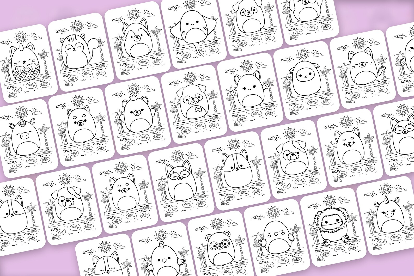 Squishmallow Coloring Book Squishmallow Activity - Etsy UK