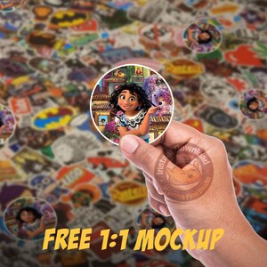 Hand Holding Sticker Mockup: PSD Decal Template (Digital Download)