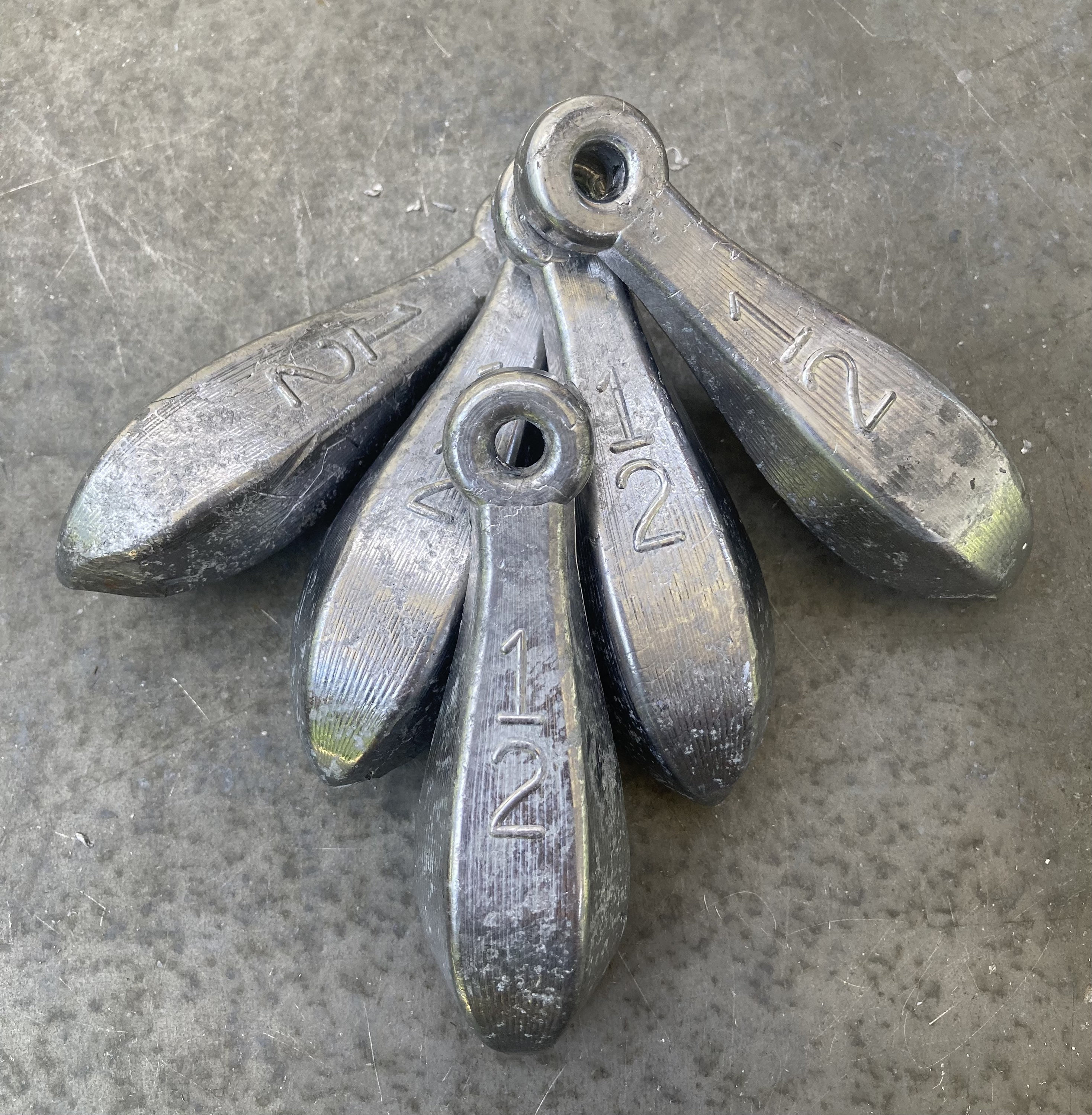 14oz Bank Sinker - Select Qty up to 10pk|8.75lbs, Handcrafted Down Riggers