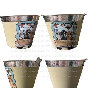Easter Bucket / Pail Hand painted