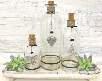 Corked Bottle, Decorative Bottle, Flower Vase, Heart Bottle, Dragonfly Bottle, Butterfly Bottle