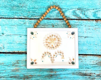 Wall Decor Seashell Flower, Shell Wall Art, Beach Wall Hanging, Coastal Home Decor, Shell mosaic