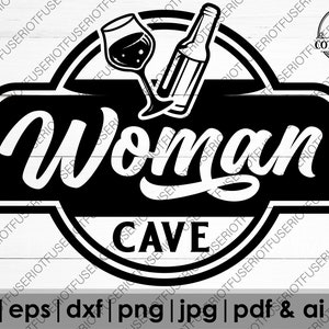Vrouw grot bestanden voor snijden, vrouw macht snijden bestanden, vrouw grot decor, vrouw grot garage decor, vrouw regels SVG-bestand, vrouw grot SVG
