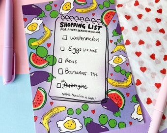 Fruitman Shopping List Print, Harries Gift