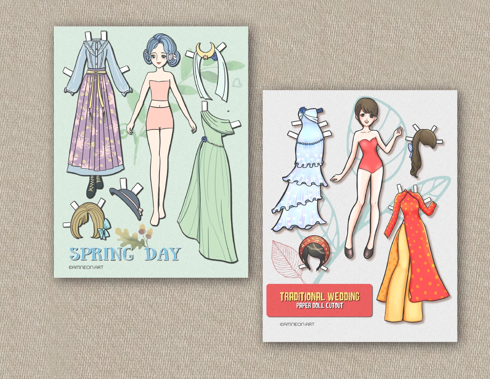 Paper Doll Printable Digital Download Kid Craft Etsy