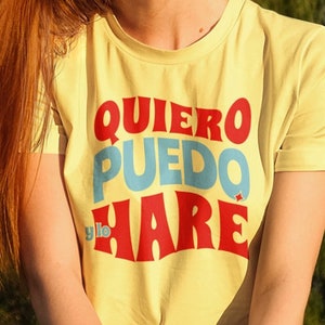Quiero puedo y lo hare svg, latina power svg, ondulado vintage, mujer empoderada Eps Ai Cdr Pdf Png archivo de corte. NO es producto fisico.