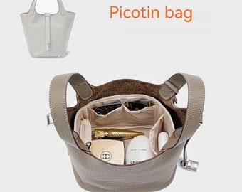 For "Herm** Picotin" Bag Insert Organizer, Purse Insert Organizer, Bag Shaper, Bag Liner