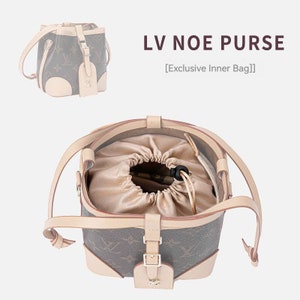 Lckaey Purse Organizer for LV NOE inner bag NOE BB bucket bag Petit NOE NM  storage bag small zipper insert3053coffee-M