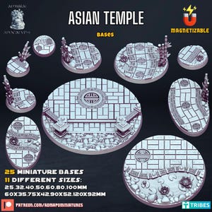 Asian temple bases for fantasy wargames Old World|WFB|T9A| get additional discount!