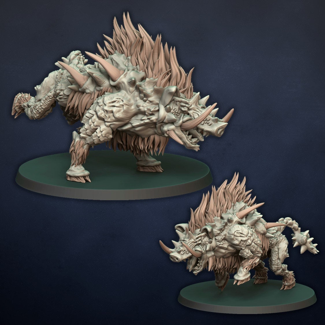 DragonsLake Beast Herds Razortusk | BASES INCLUDED