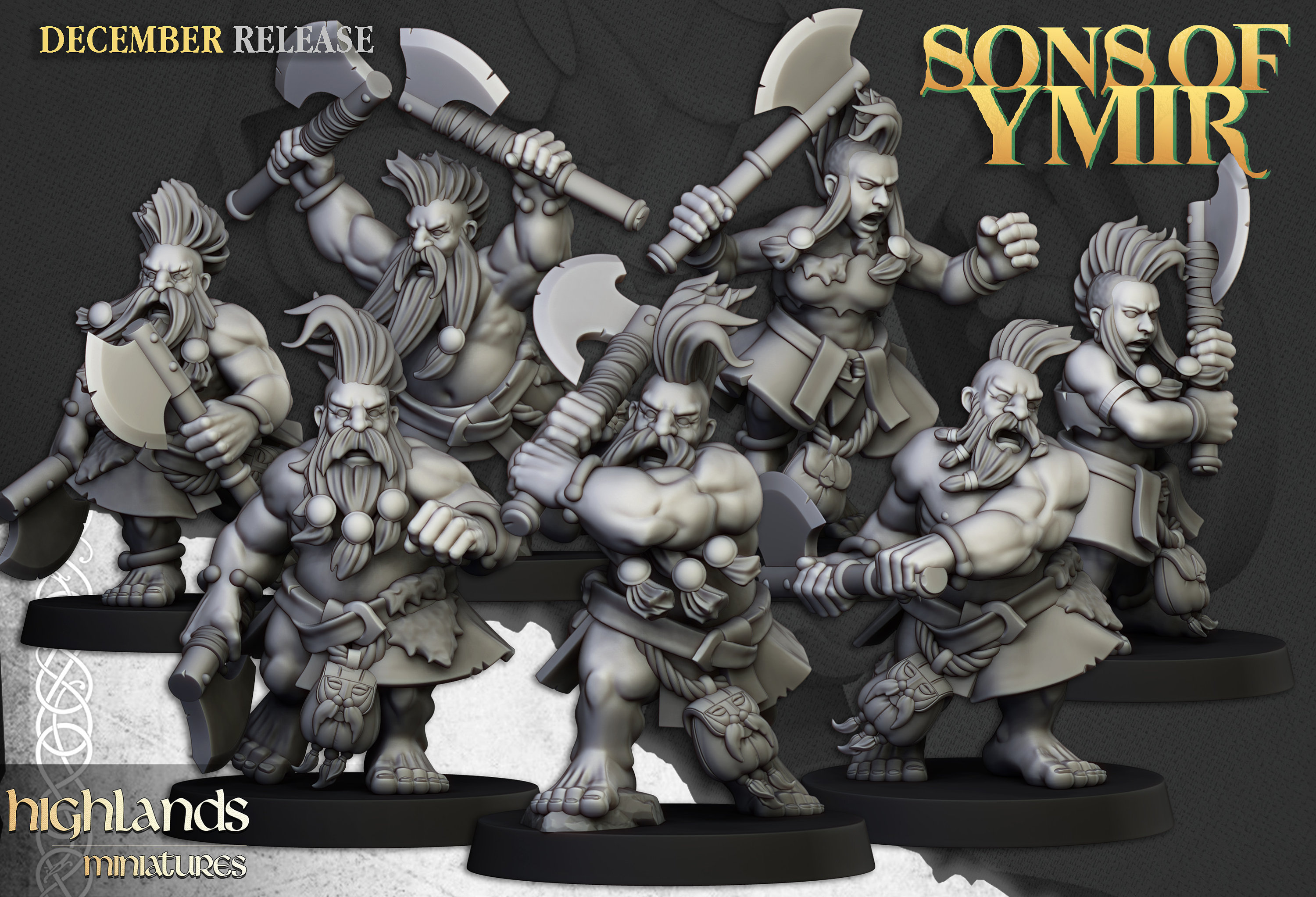 Highlands Miniatures Dwarfs Deatseekers | BASES INCLUDED