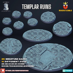 Templar ruins bases for fantasy wargames Old World|WFB|T9A| get additional discount!