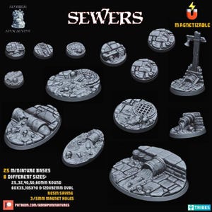 Sewer bases for fantasy wargames Old World|WFB|T9A| get additional discount!