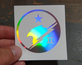 Halo Blue Team Emblem Vinyl Decal ( Holographic )