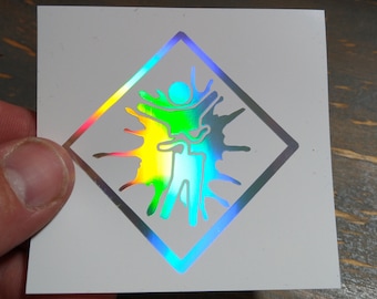 Halo Splatter Medal Vinyl Decal ( Holographic )