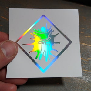 Halo Splatter Medal Vinyl Decal ( Holographic )