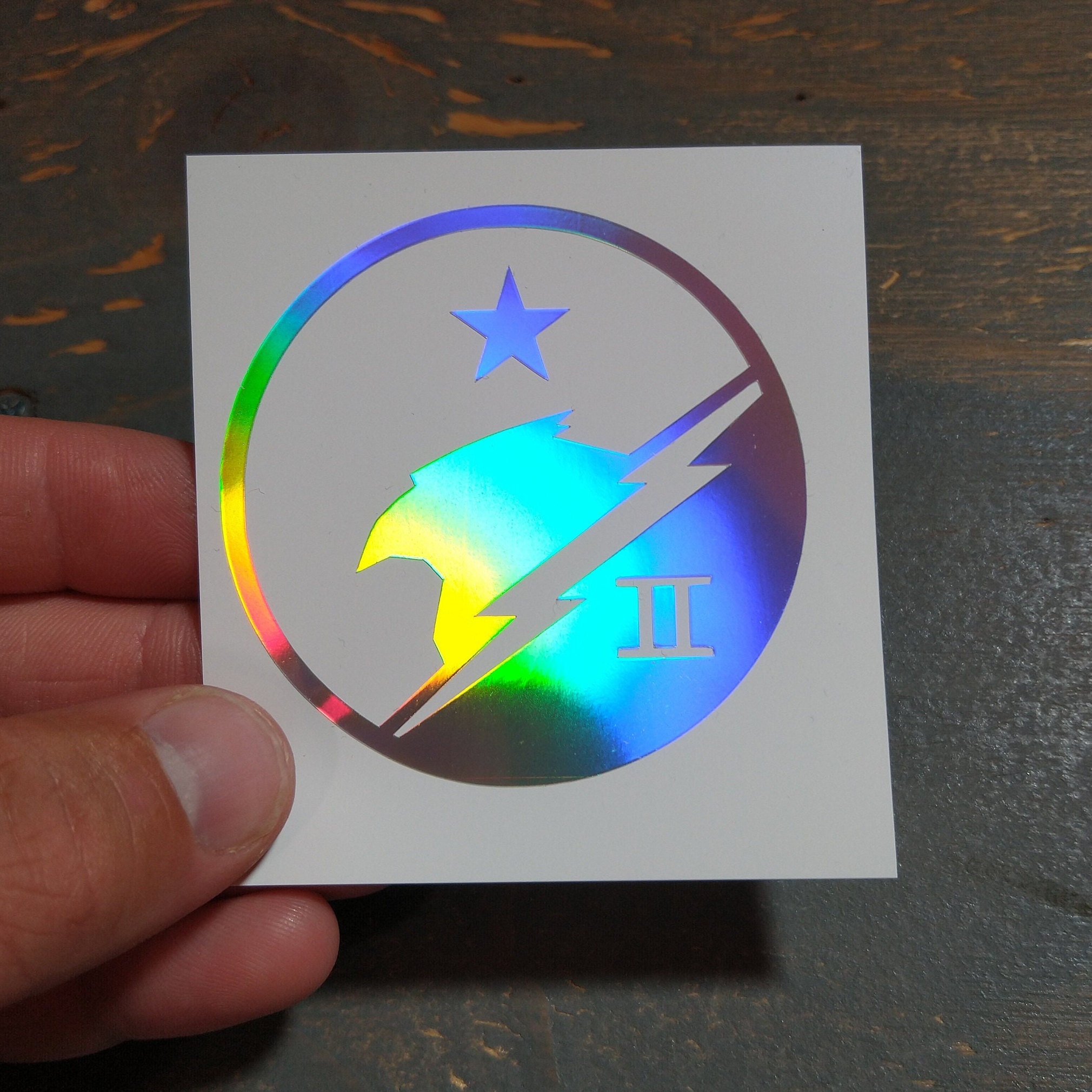 Halo Blue Team Emblem Vinyl Decal ( Holographic )