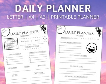 Daily Planner, Health Tracker, To Do Planner, Daily Wellness Tracker