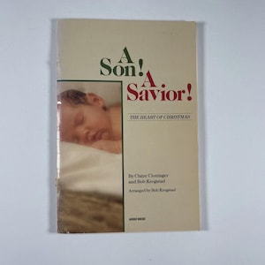 Vintage 80s Christmas Sheet Music. A Son! A Savior! by Cloninger, Religious Hymns, Christian Sheet Music