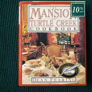 Vintage Cookbook 80s, Mansion on Turtle Creek Cookbook by Dean Fearing, Retro Cookbook, SIGNED, Rare Cookbook, Texan Cuisine
