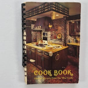 Vintage 1970s Cookbook, A Book of Favorite Recipes, Spiral Bound, Retro Cookbook, Texmex Cookbook, Texan Cuisine