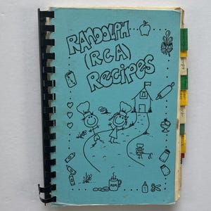 Vintage 1980s Cookbook, A Book of Favorite Recipes, Randolph Academy, Spiral, Handcrafted Texan Cook Book