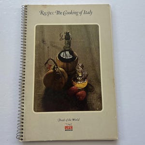 Vintage 70s Cookbook, Recipes: The Cooking of Italy, Vtg Mediterranean Cookbook, Italian Recipes, Retro Cookbook, Antique Italian Cookbook
