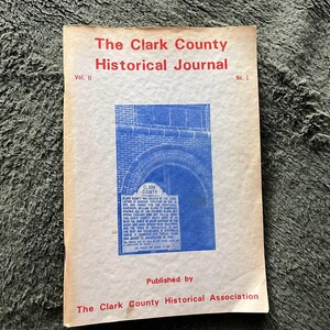Vintage Brochure, The Clark County Historical Journal Winter 1975, American History
