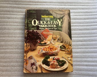 Vintage Cookbook 80s, Quick & Easy Cookbook Southern Living, Lee Cannon Retro Cookbook