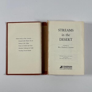 Vintage 70s Streams in the Desert, Christian Devotional Hardcover Spirituality, Religious Book, Christian Reading