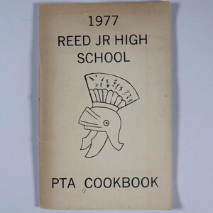 Vintage Cookbook, 1970s Community Cookbook, Reed Jr High PTA, Antique Cookbook, Texan Cuisine Recipes, Retro Recipes, Old Cook Book