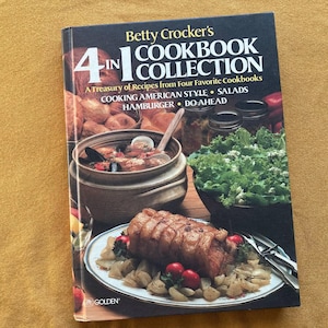 Vintage Cookbook 1980, Betty Crocker’s 4 in 1 Cookbook Collection, Cooking American Style, Retro Cookbook, Antique Cookbook