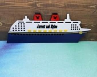 Letrero magnético personalizado para puerta de camarote inspirado en cruceros / Impresión 3D / Nombre de la familia, puertos, fechas, nombre del barco