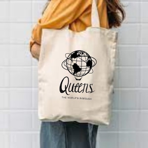 Queens Tote Bag: Umweltfreundliche Einkaufstasche aus Canvas