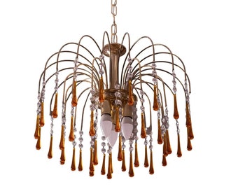 Lady Sophie, Amber Drops Chandelier, 1980s