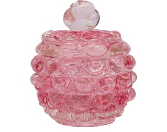 Seltene rosa Ercole Barovier Series Lenses Vase Barovier & Toso Italien 1940er Jahre