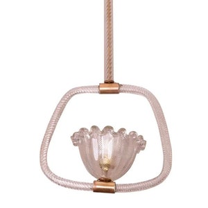 Beautiful Barovier & Toso Pendant Light Chandelier Murano Glass, 1950s